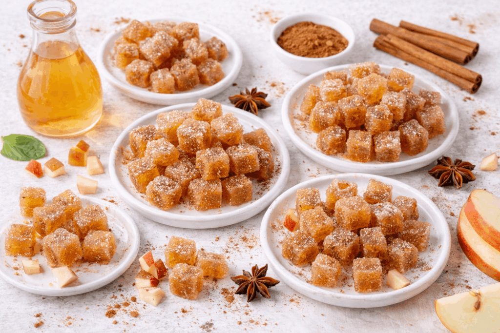 Selbstgemachte Gummibärchen aus Apfelessig Zimt Stoffwechsel-Gummis aus Apfelpektin, vegan